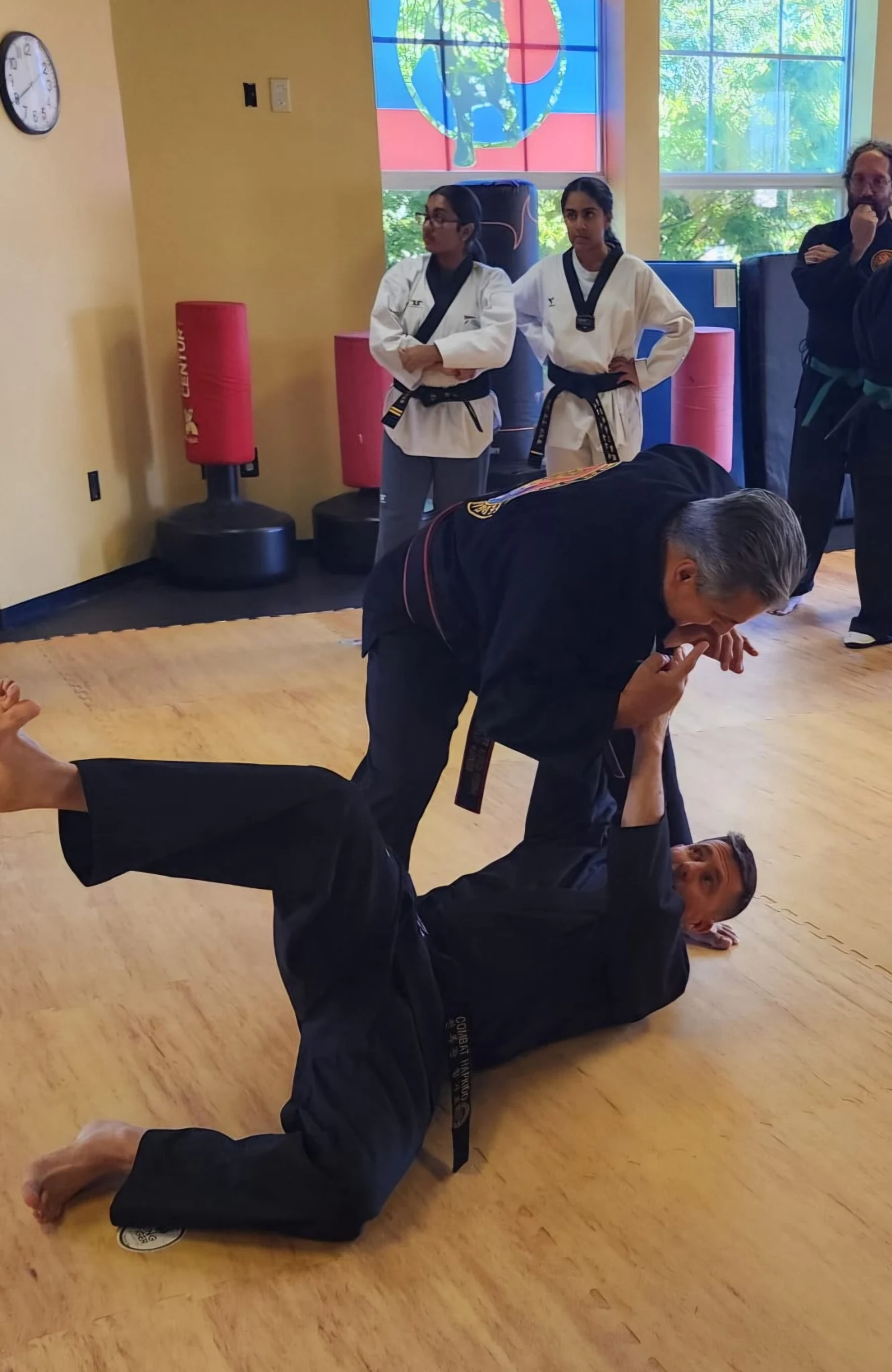 Combat Hapkido practitioners demonstrating a self-defense technique at King Tiger Harrisburg